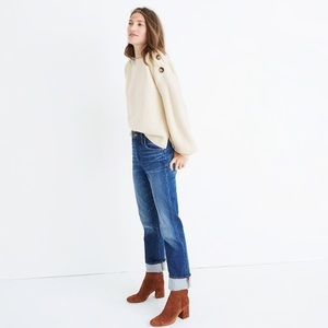Madewell Boatneck bubble sleeve sweater